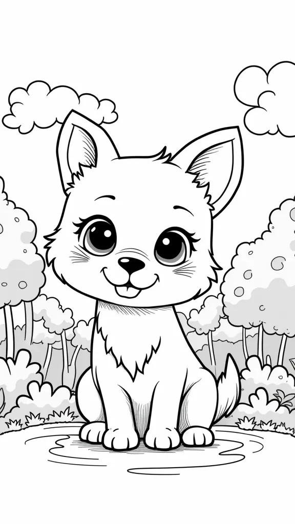 coloring book pages cute